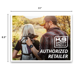 K9 Sport Sack Authorized Retailer Window Cling (8.5"x11")
