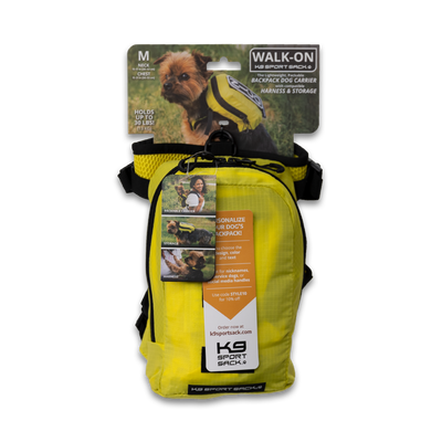 K9 Sport Sack Walk-On with Harness & Storage - X-Small Yellow